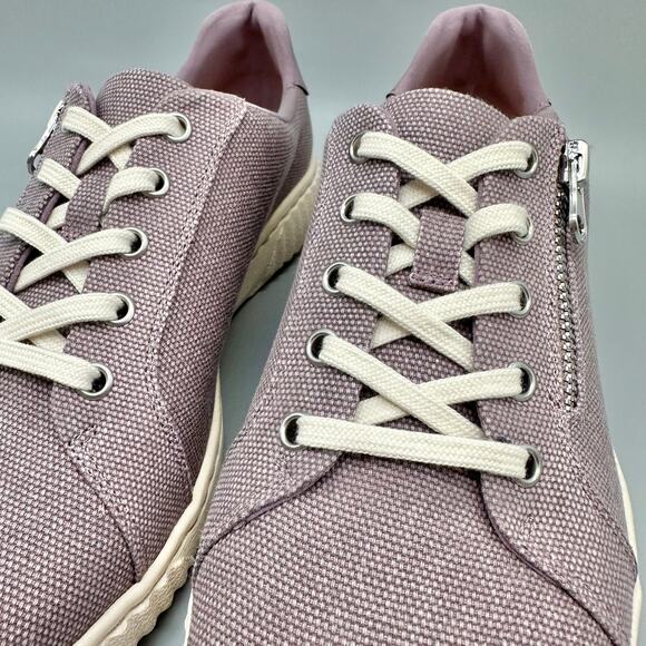 Clarks Caroline Echo Lilac Sneakers Canvas Zip Comfort Shoes Size 8.5 W - Picture 6 of 10